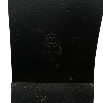 Chanel Lambskin Velcro Dad Sandals 38 Black 8 of 8