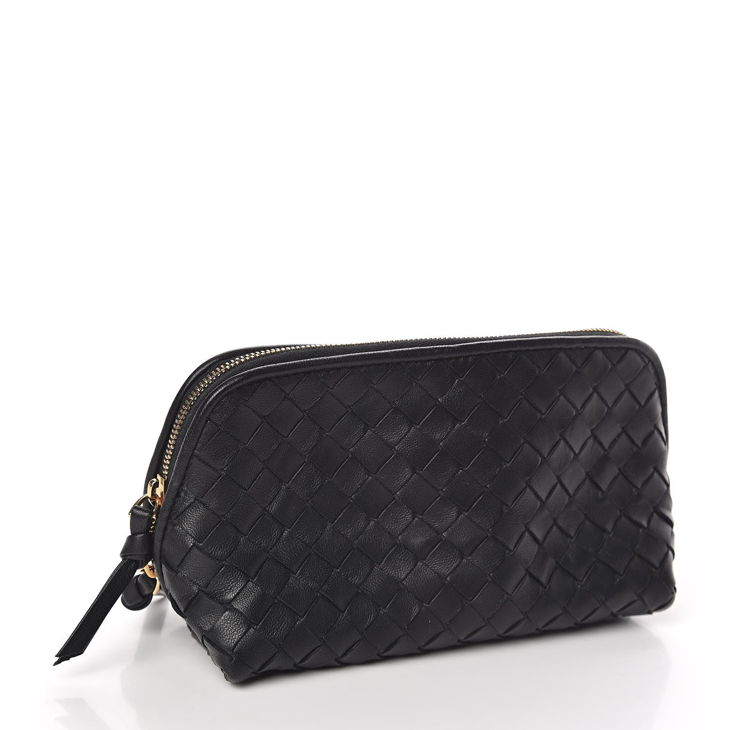 Bottega Veneta Nappa Intrecciato Cosmetic Case Black 3 of 8