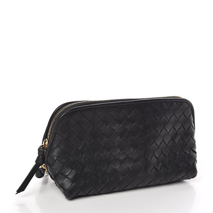 Bottega Veneta Nappa Intrecciato Cosmetic Case Black 3 of 8
