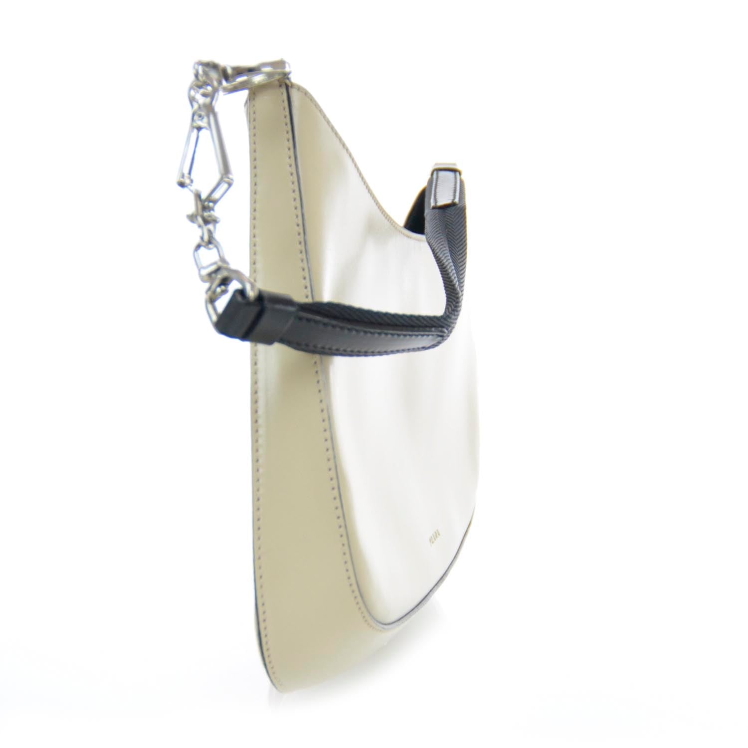 Prada Smooth Leather Shoulder Bag Beige 7 of 12