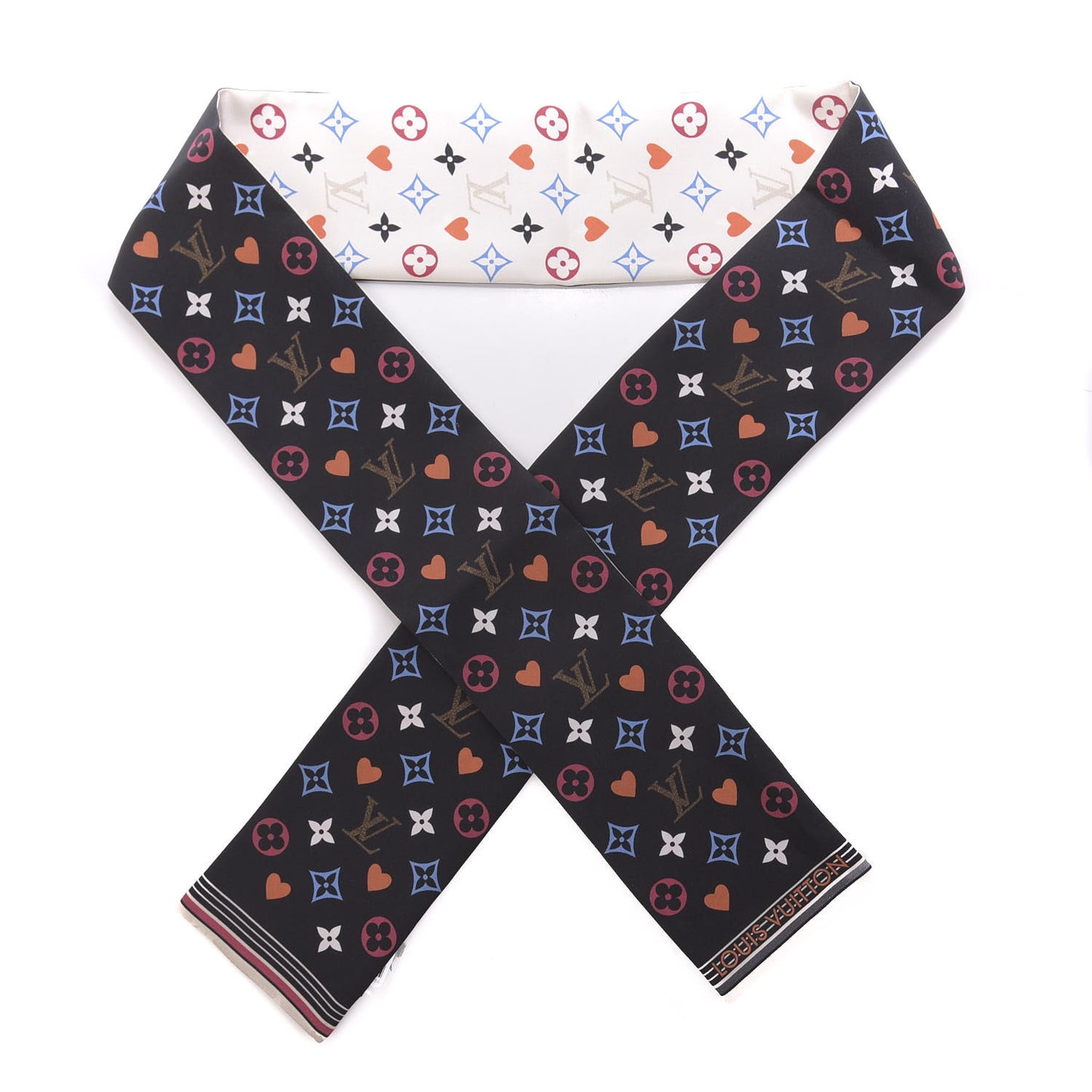 Silk Game On Bandeau Black White