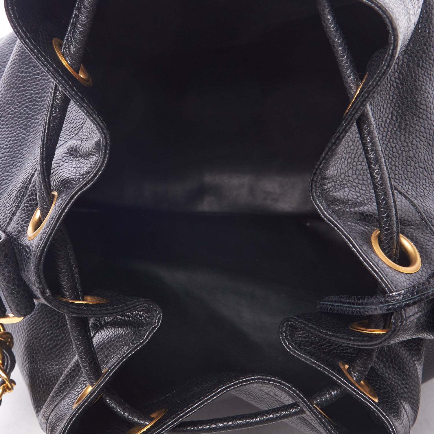 Chanel Caviar CC Drawstring Shoulder Bag Black 7 of 8