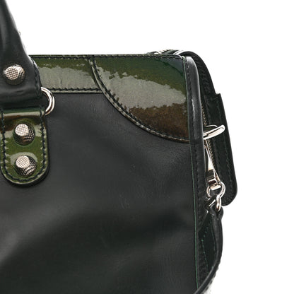 Balenciaga Smooth Calfskin Metallic Patent Giant 12 Silver Hardware City Vert Poker Fonce 13 of 15