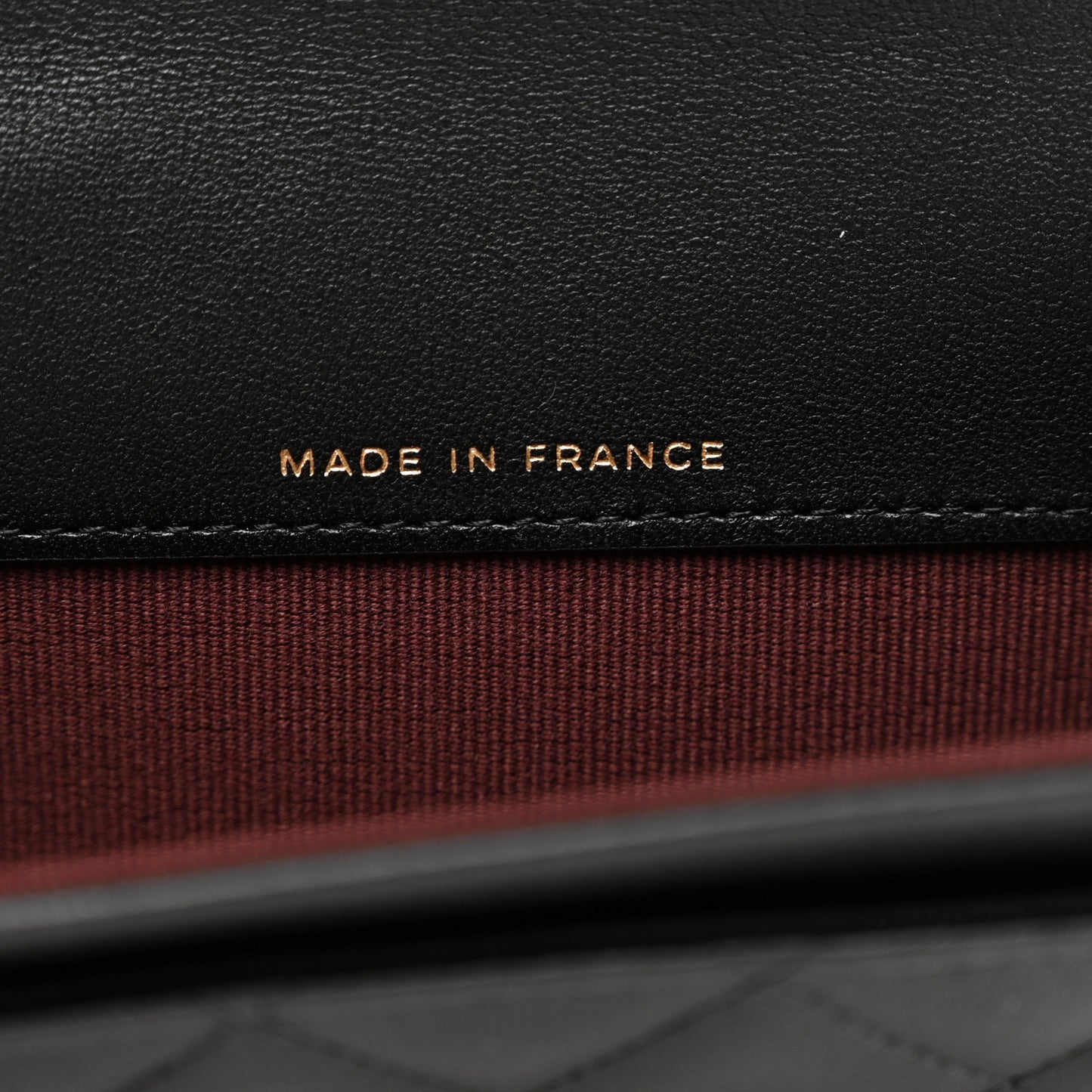Lambskin Quilted Flap Card Holder Black