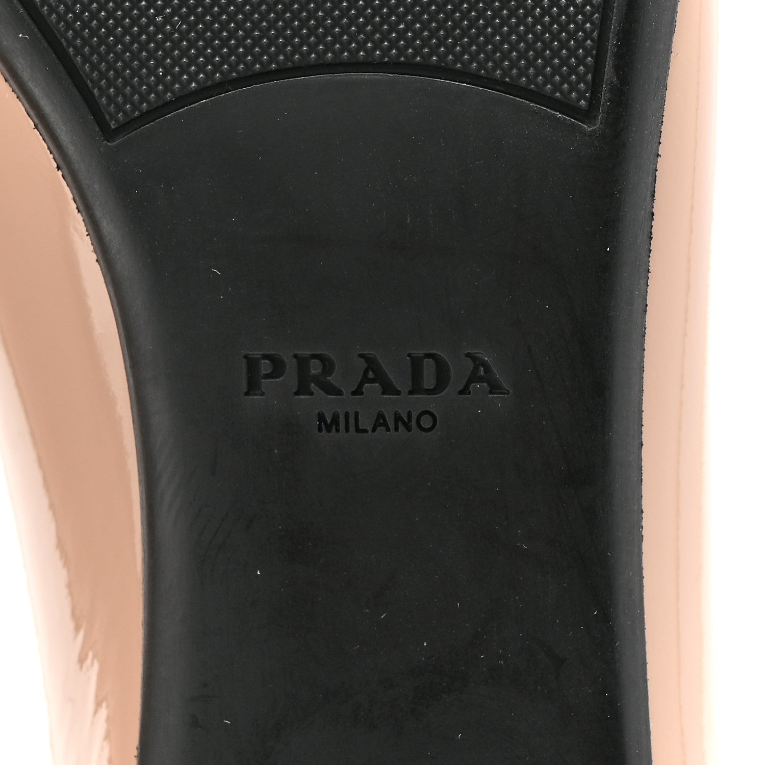 Prada Vernice Cap Toe Logo Bow Ballerina Flats 36 Cipria 7 of 10