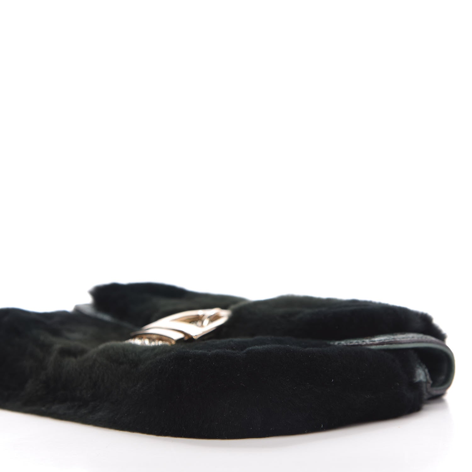 Gucci Mink Fur Lizard Crystal Wristlet Green 7 of 10