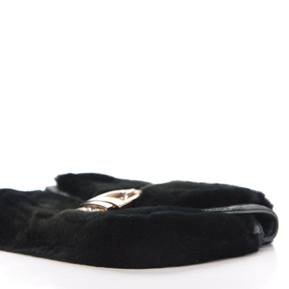 Gucci Mink Fur Lizard Crystal Wristlet Green 7 of 10