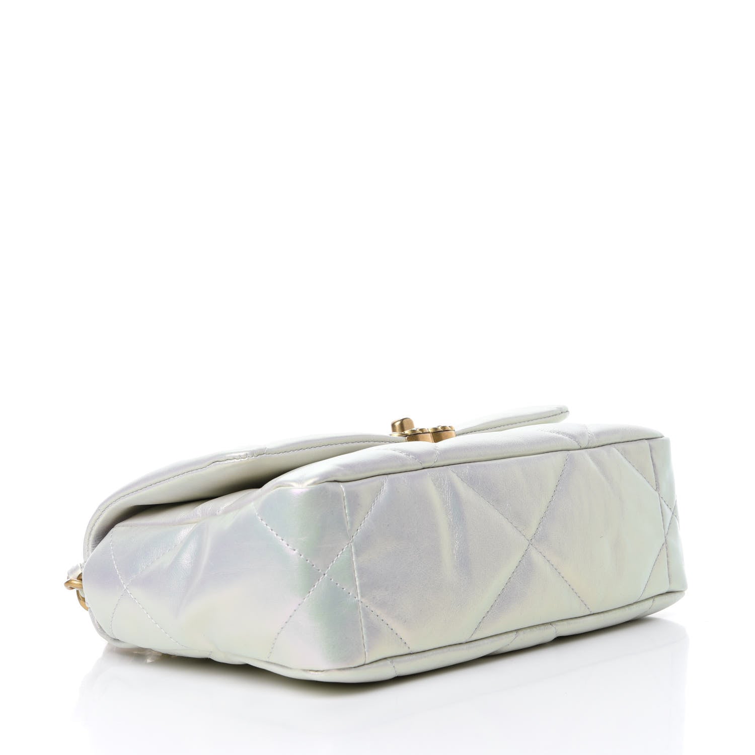 Chanel Iridescent Calfskin Quilted Medium 19 Flap White 4 of 10