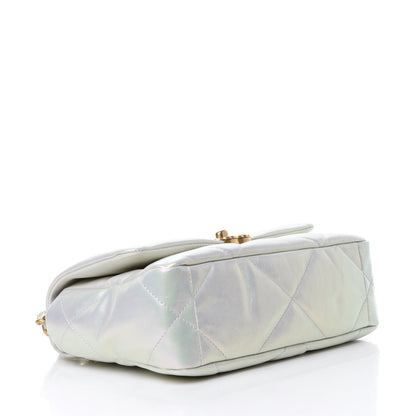 Chanel Iridescent Calfskin Quilted Medium 19 Flap White 4 of 10