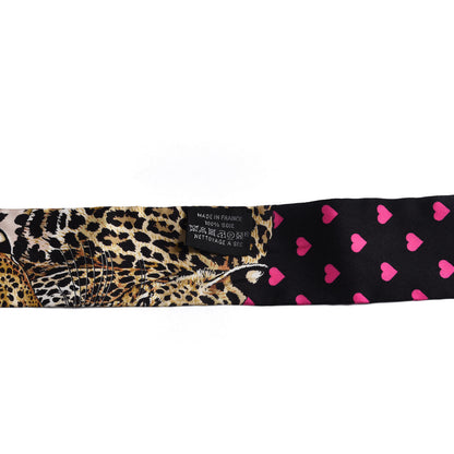 Hermes Silk Jungle Love Love Twilly Black Vert Rose Vif 2 of 5
