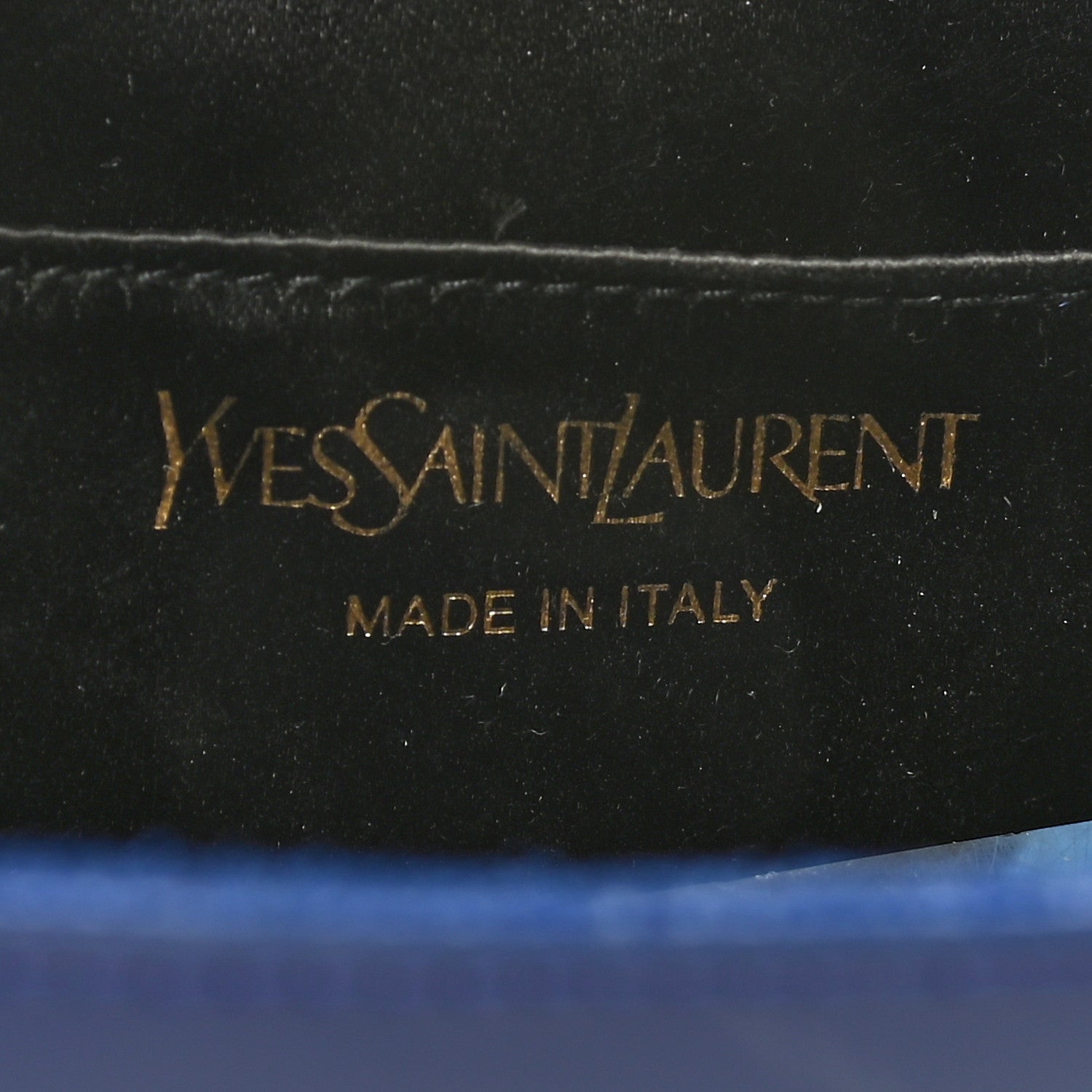 Saint Laurent Patent Calfskin Monogram Large Belle De Jour Clutch Royal Blue 7 of 8