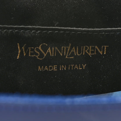 Saint Laurent Patent Calfskin Monogram Large Belle De Jour Clutch Royal Blue 7 of 8