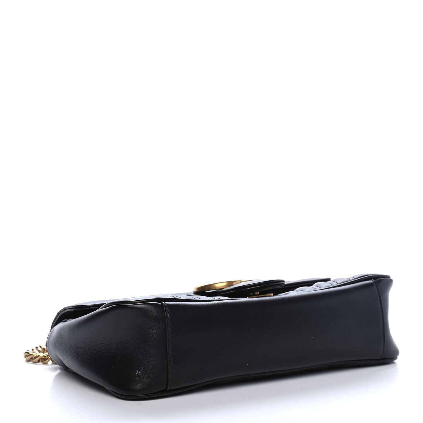 Calfskin Matelasse Small GG Marmont Shoulder Bag Black