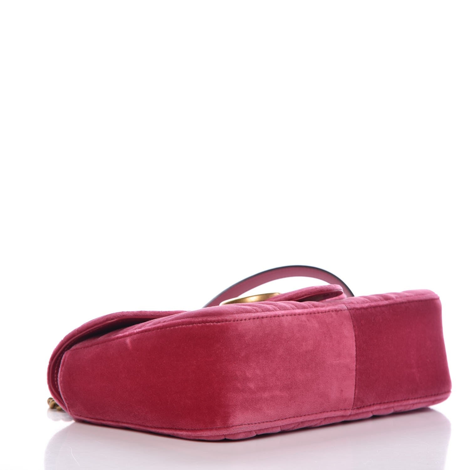 Gucci Velvet Matelasse Small GG Marmont Shoulder Bag Light Raspberry Rose 4 of 8