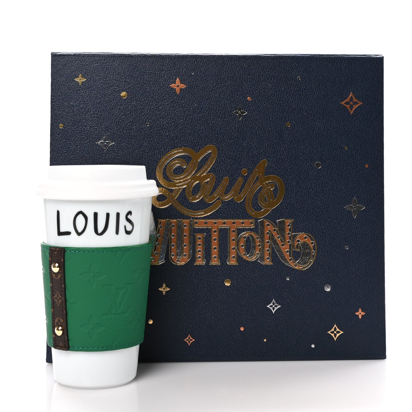 Porcelain Taurillon Louis Cup Green