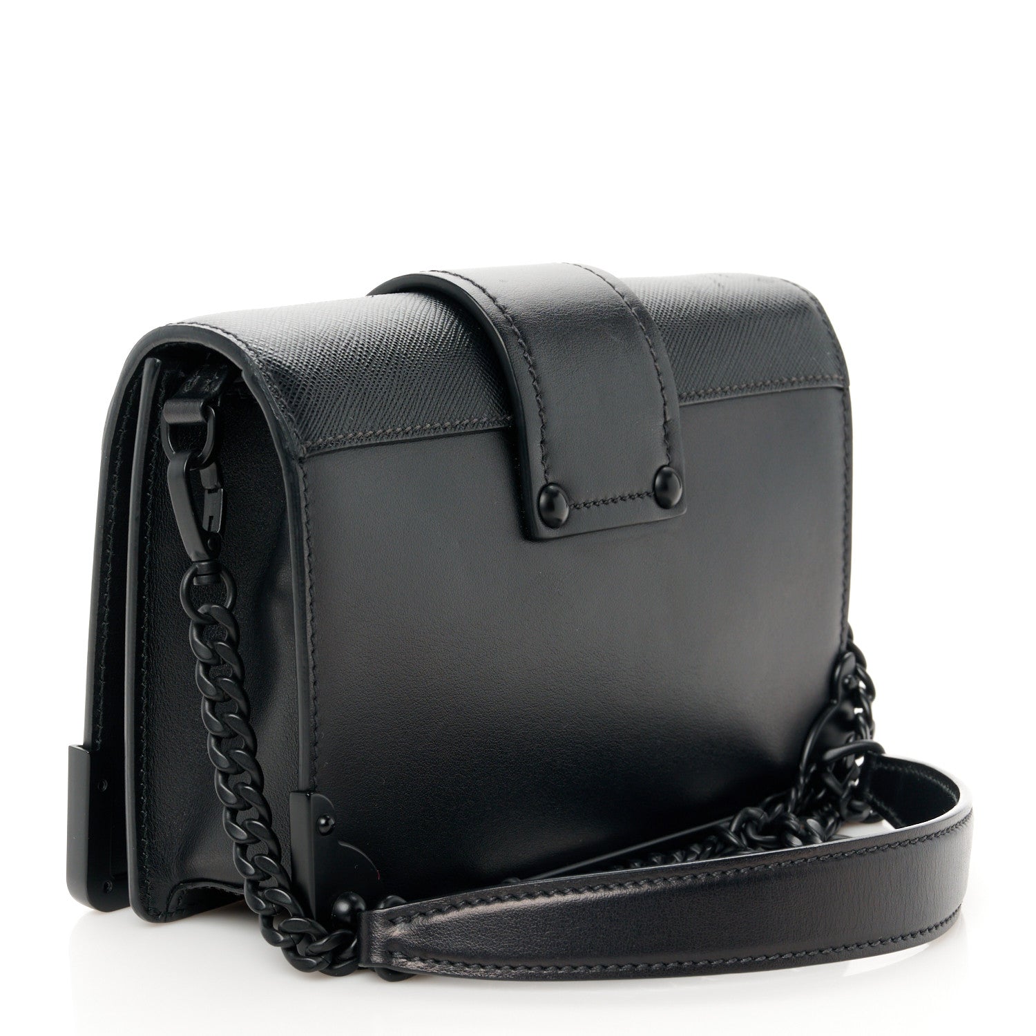 Prada City Calfskin Saffiano Cahier Bag Black 3 of 10