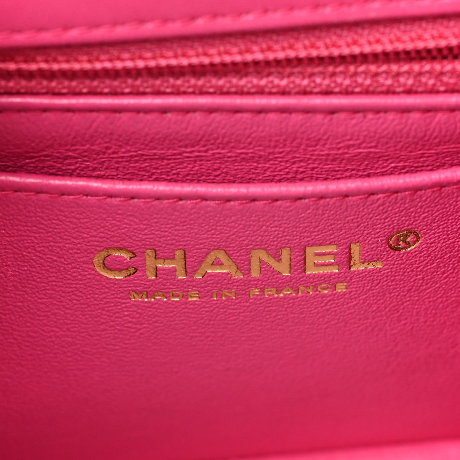 Chanel Lambskin Quilted Mini Rectangular Flap Fuchsia 7 of 10