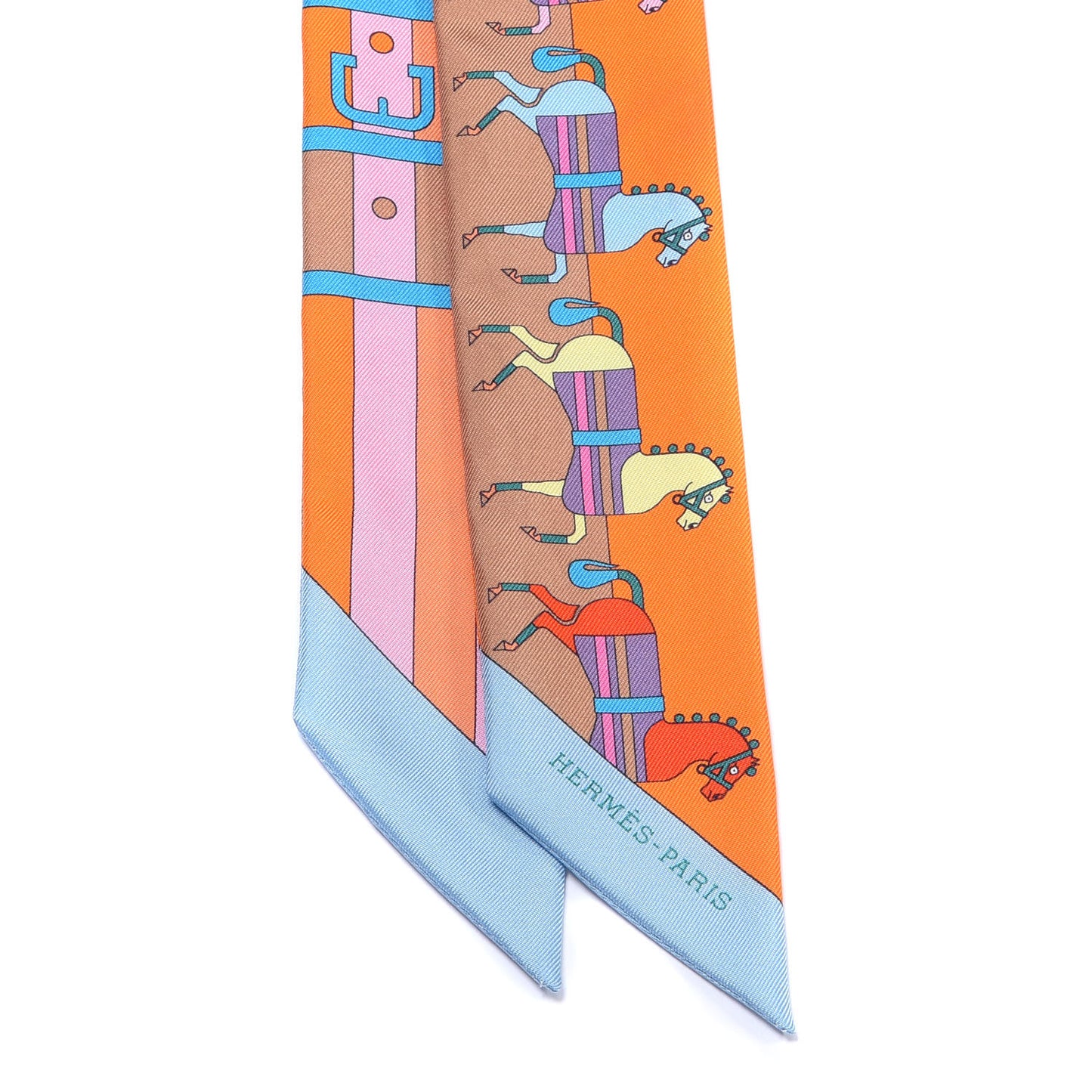 Silk Rocabar Twilly Orange Bleu Ciel