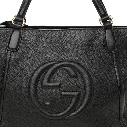 Gucci Pebbled Calfskin Small Soho Top Handle Bag Black 8 of 24