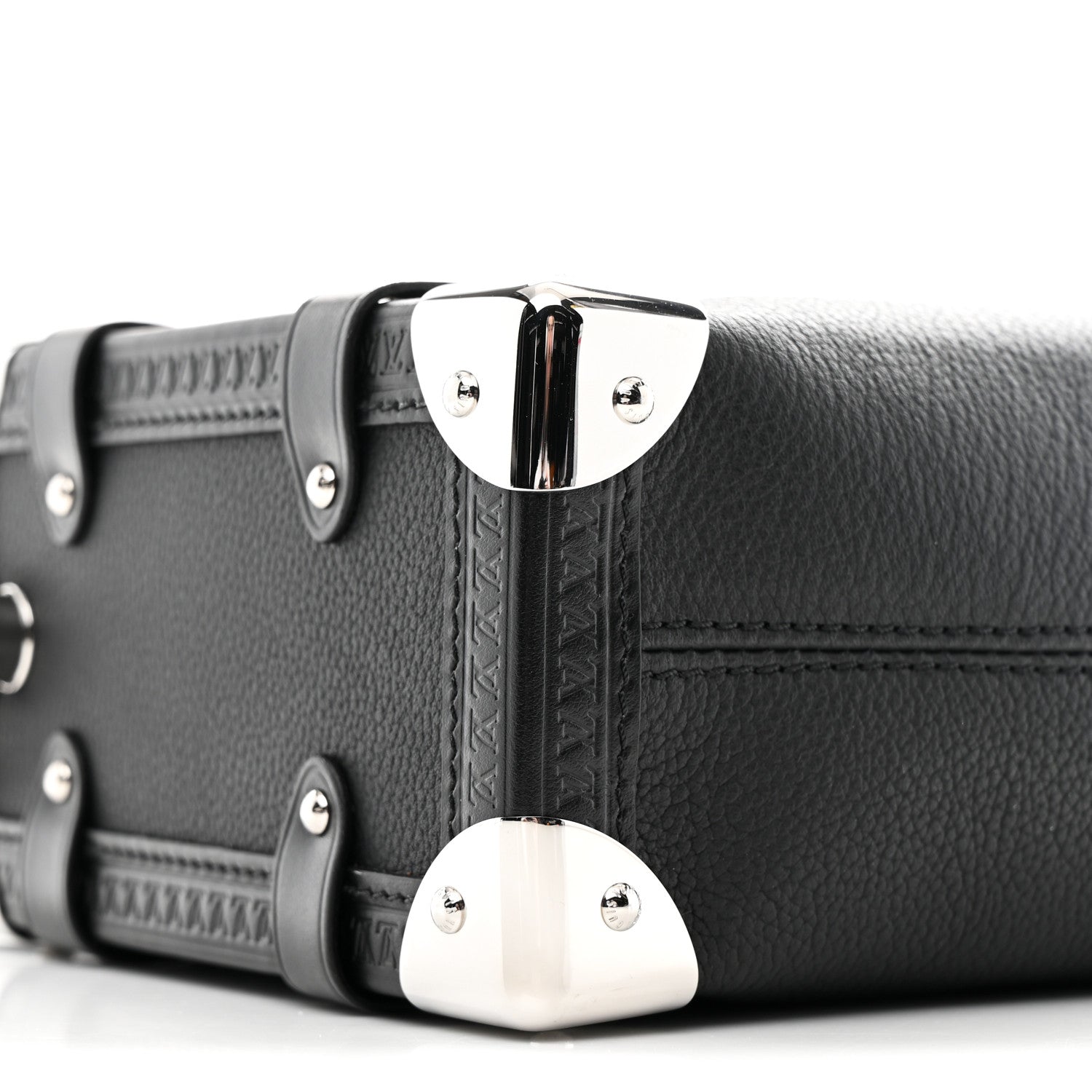 Louis Vuitton Calfskin Side Trunk MM Black 8 of 10