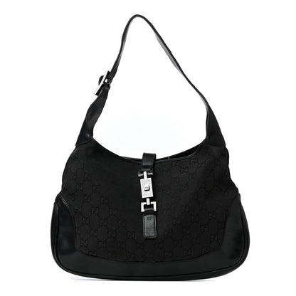 Gucci Monogram Small Jackie O Hobo Black 1 of 33