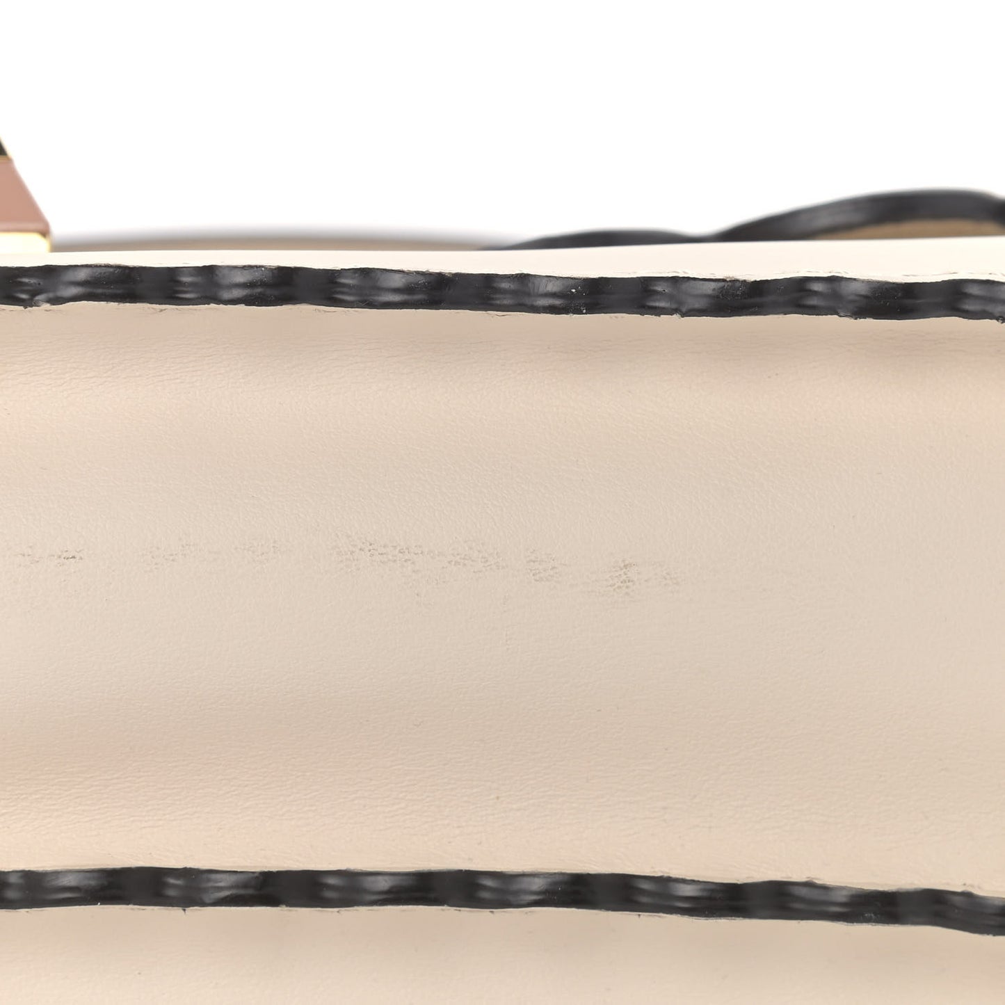 Vitello Baltico Scalloped Studded Kan I Shoulder Bag Camelia