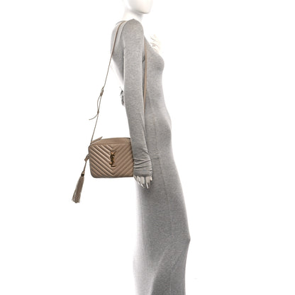 Saint Laurent Calfskin Matelasse Monogram Lou Camera Bag Dark Beige Dark Beige 2 of 11