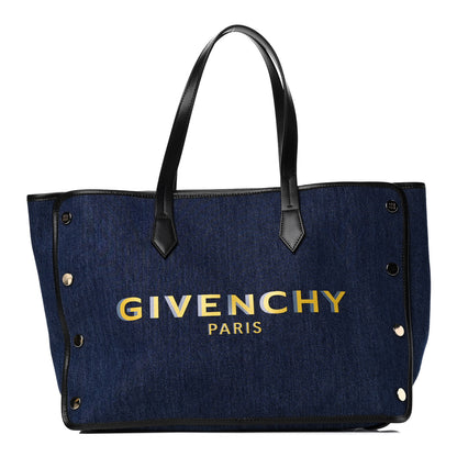 Givenchy Denim Medium Logo Bond Shopper Tote Blue 1 of 5