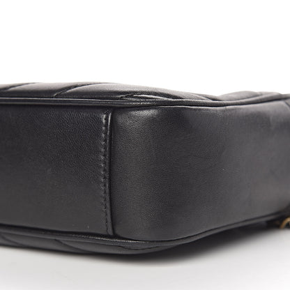 Chanel Lambskin Chevron Quilted Pyramid CC Camera Case Black 9 of 15