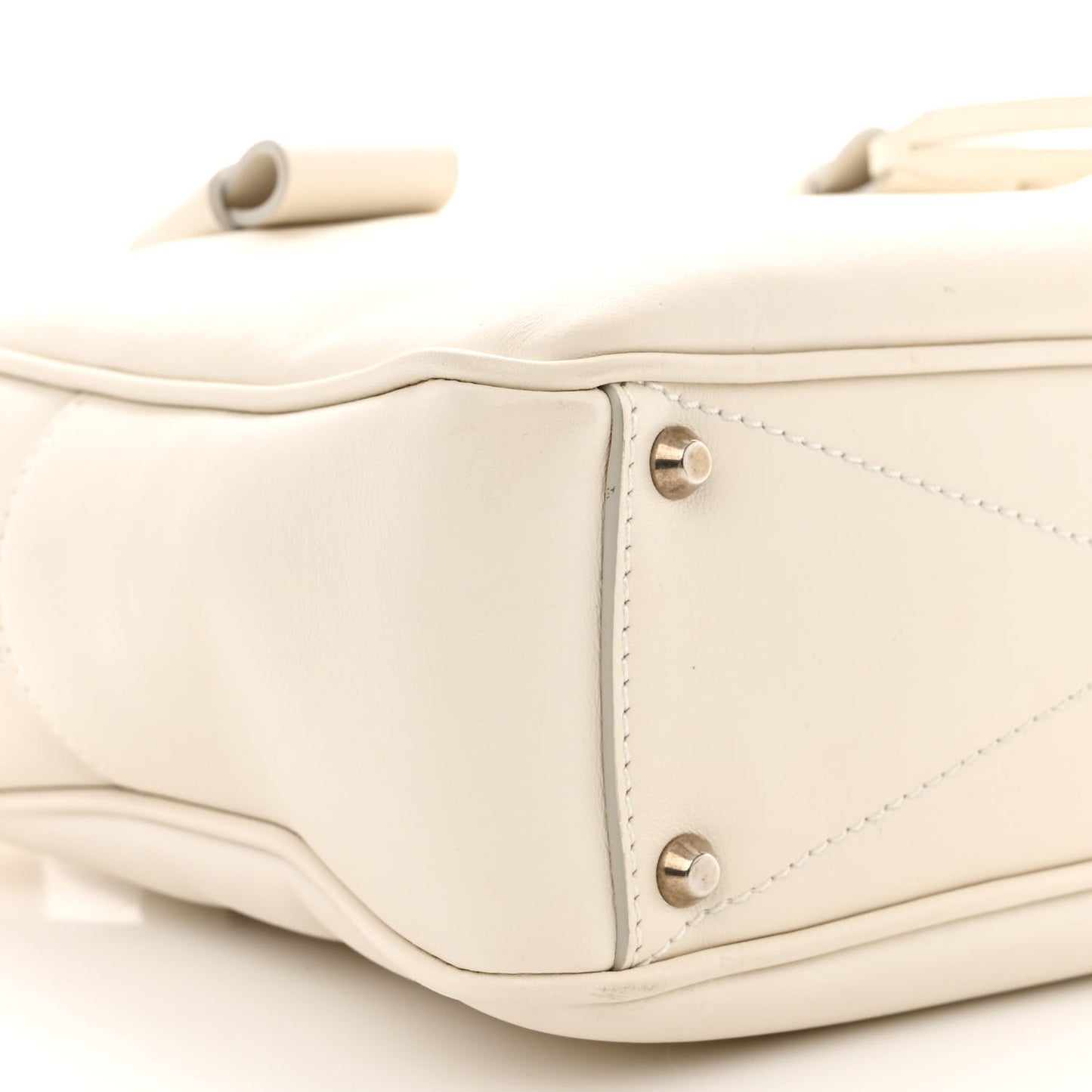 Calfskin Top Handle Bag White
