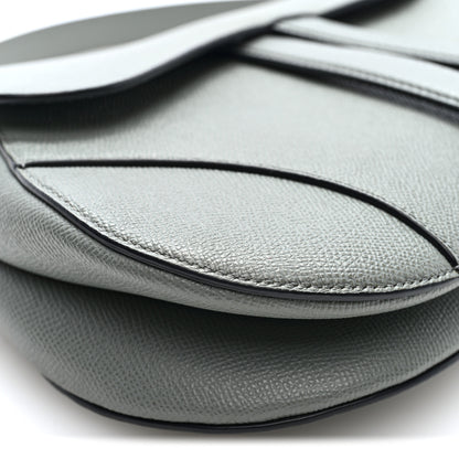 Christian Dior Grained Calfskin Saddle Bag Grey 8 of 9