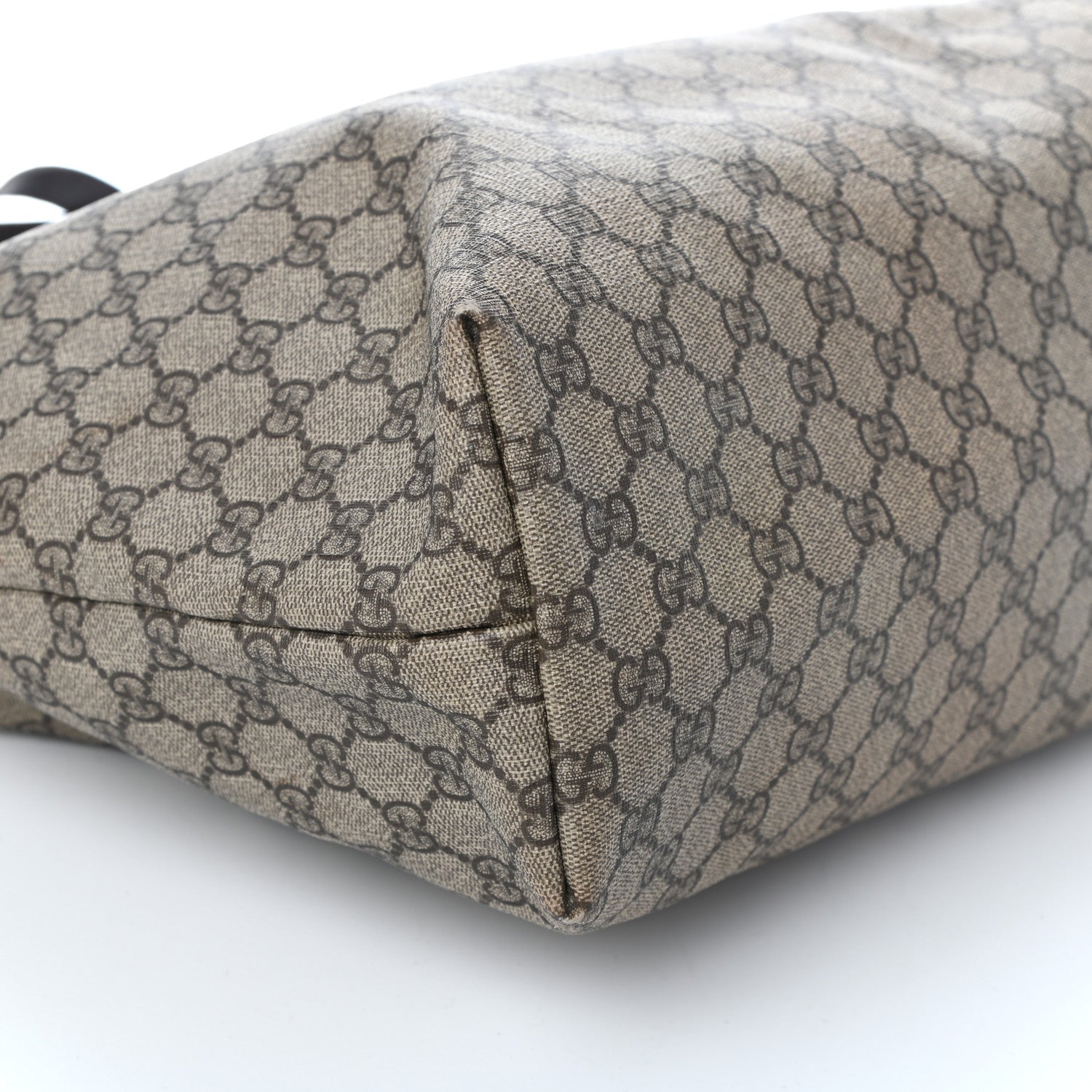 Gucci GG Supreme Monogram Large Zippered Shopping Tote Brown 9 of 9