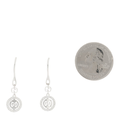 Gucci 18K White Gold Diamond Icon Twirl Drop Earrings 2 of 4