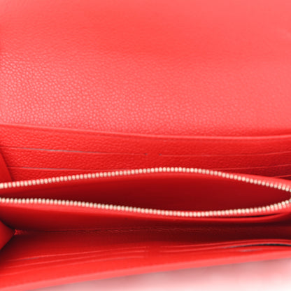 Louis Vuitton LV X YK Empreinte Dots Sarah Wallet Red White 5 of 9