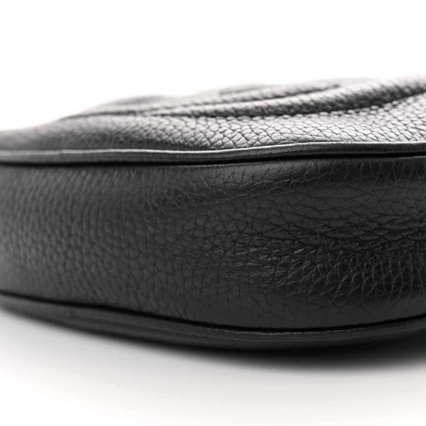 Pebbled Calfskin Mini Soho Chain Bag Black