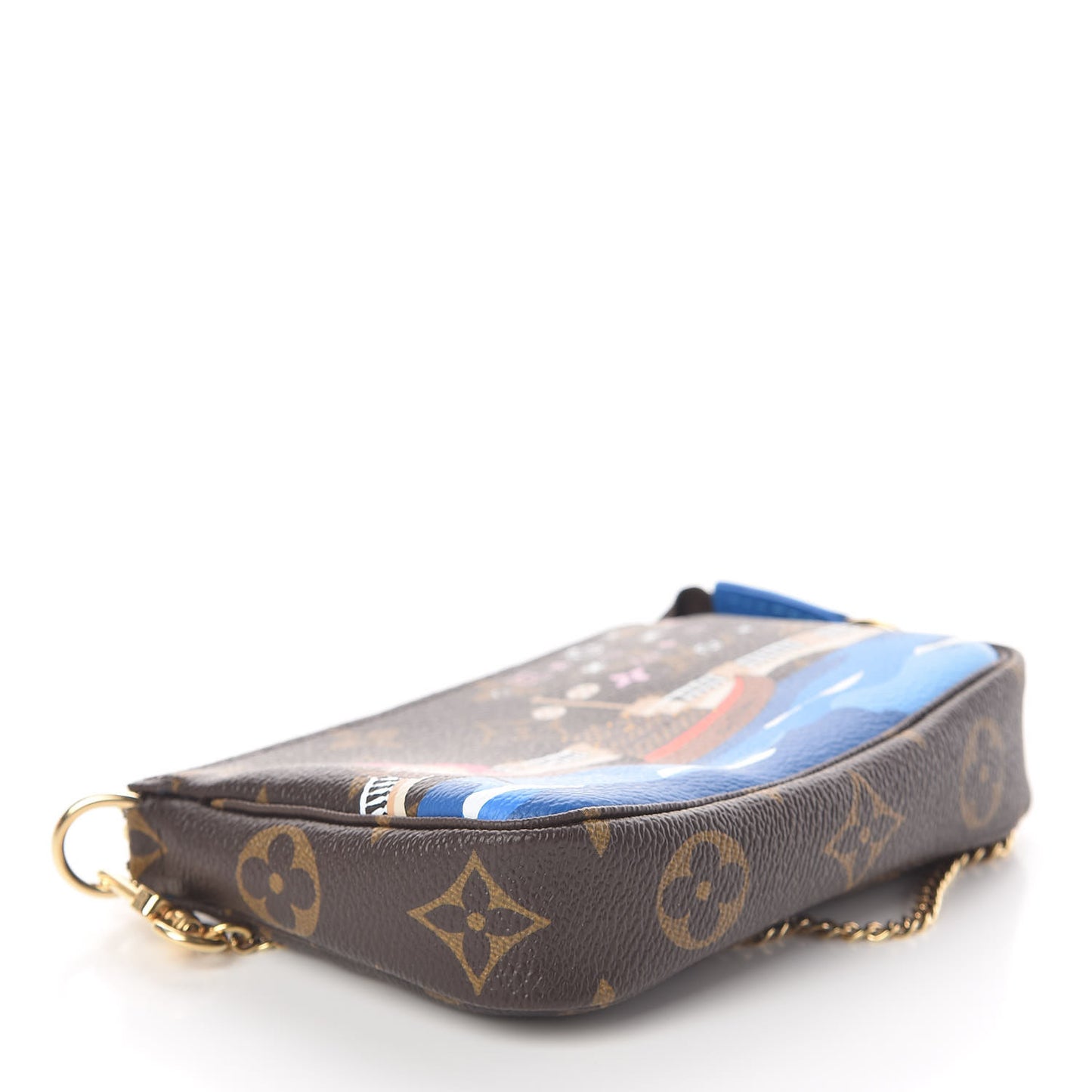 Monogram 2019 Christmas Animation Mini Venice Pochette Accessories Blue