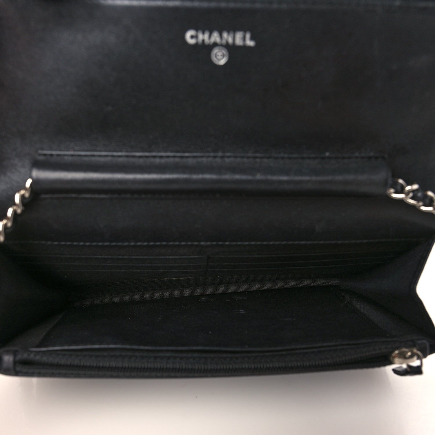 Chanel Caviar Timeless CC Wallet On Chain WOC Black 5 of 8