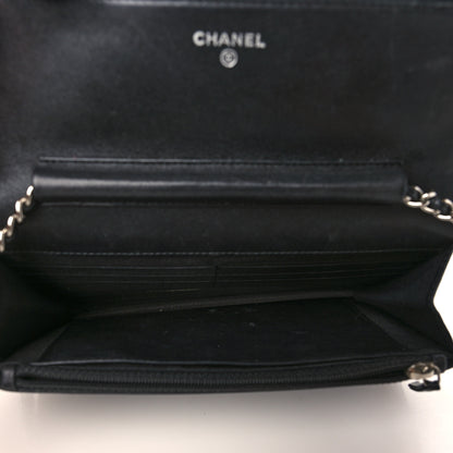 Chanel Caviar Timeless CC Wallet On Chain WOC Black 5 of 8