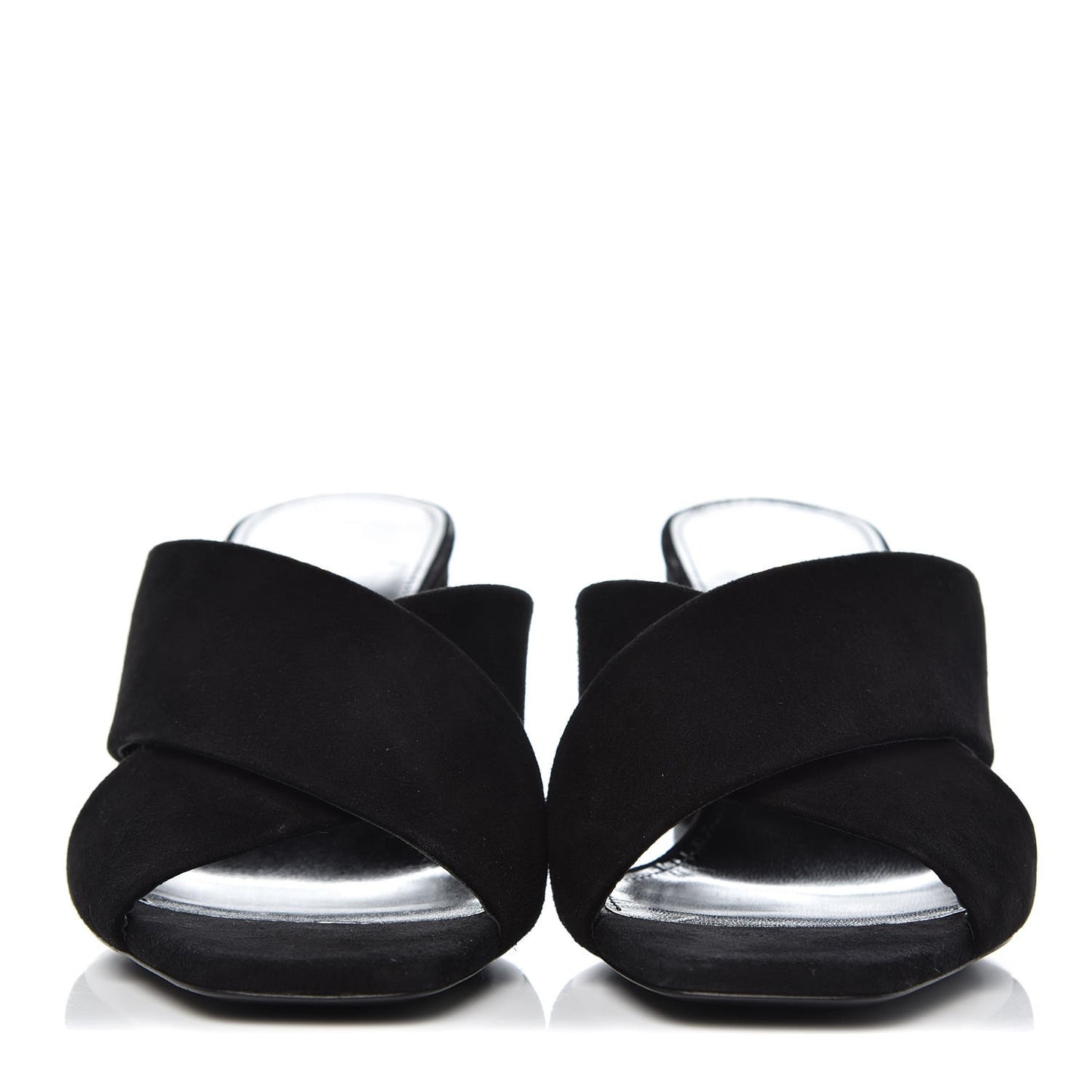 Suede LouLou 70 Mule Sandals 36 Black