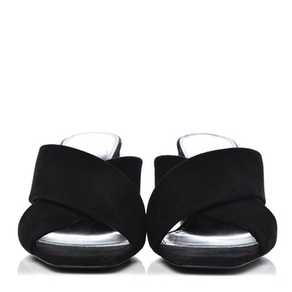 Saint Laurent Suede LouLou 70 Mule Sandals 36 Black 2 of 9