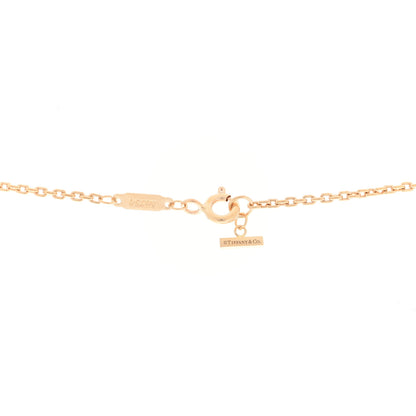 Tiffany 18K Rose Gold Diamond Extra Large T Smile Pendant Necklace 3 of 3