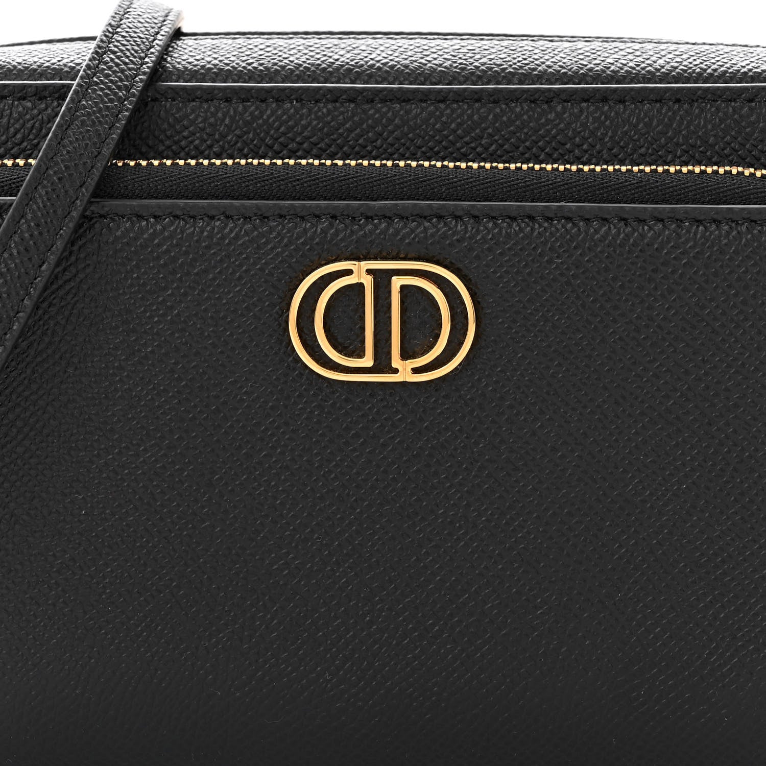 Christian Dior Grained Calfskin Caro Double Pouch Black 8 of 10