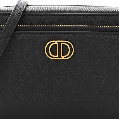 Christian Dior Grained Calfskin Caro Double Pouch Black 8 of 10