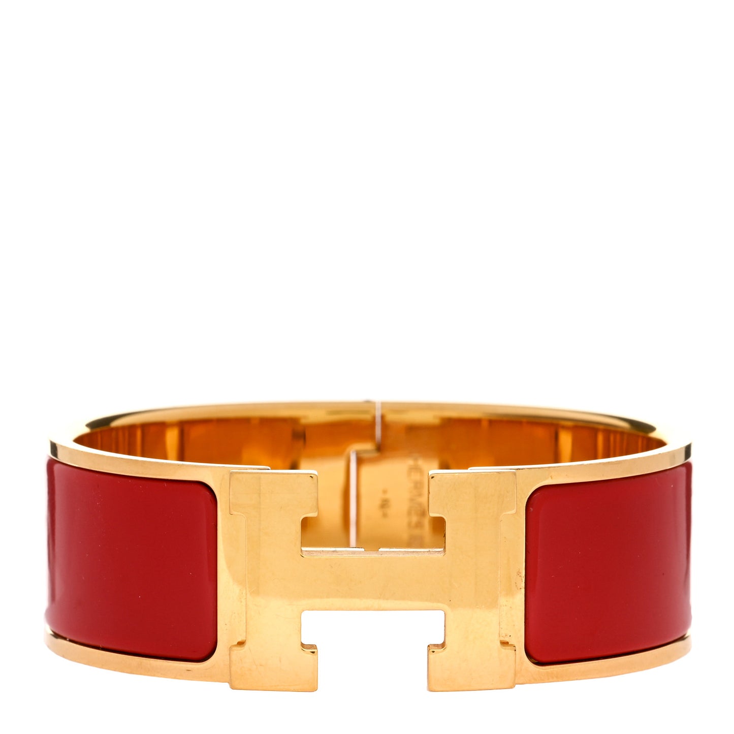 Enamel Wide Clic Clac H Bracelet PM Red