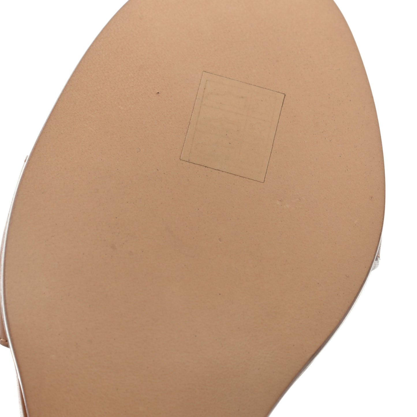 Box Calfskin Manege Sandals 38 Natural White Black