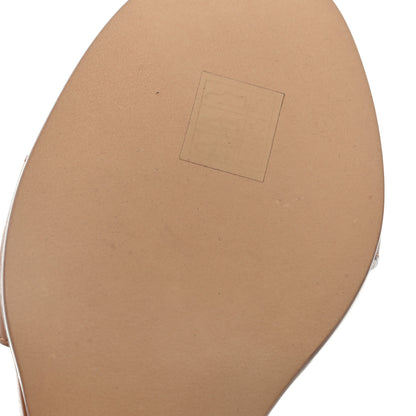 Hermes Box Calfskin Manege Sandals 38 Natural White Black 9 of 9