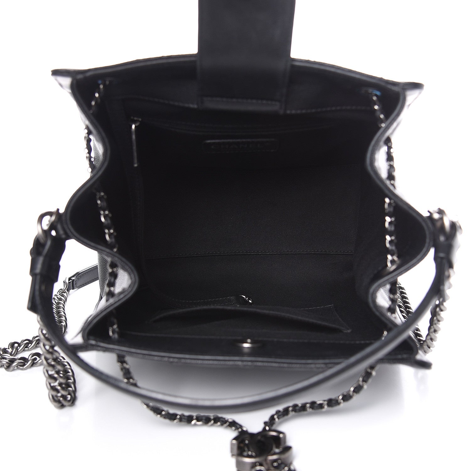 Chanel Caviar Quilted Medium CC Bucket Bag Black 5 of 13