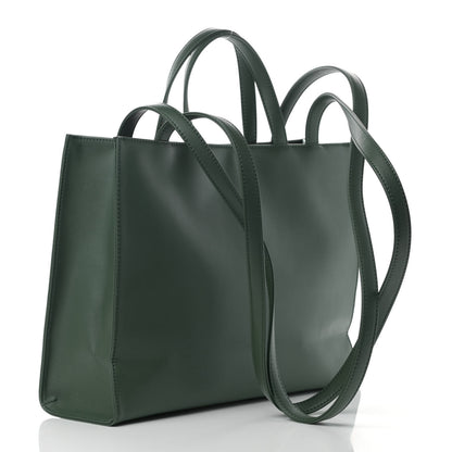 Telfar Vegan Leather Medium Shopping Bag Dark Olive 3 of 10