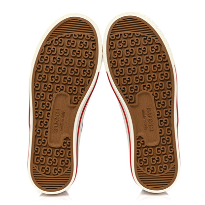 Gucci Canvas Web Polka Dot Print Womens 1977 Tennis Sneakers 35 Blue Orange Mystic White 5 of 7