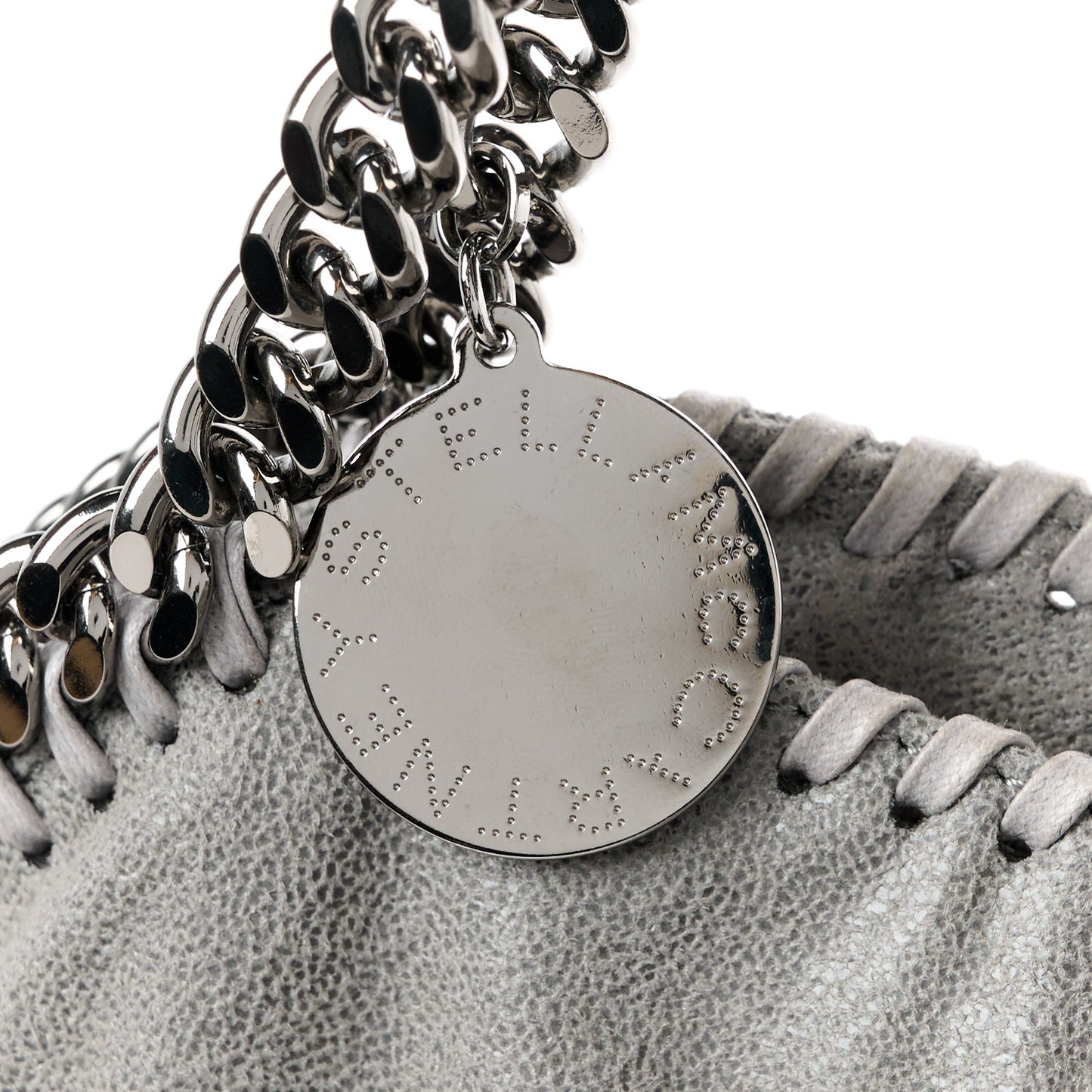 STELLA MCCARTNEY Shaggy Deer Falabella Fold Over Tote Grey